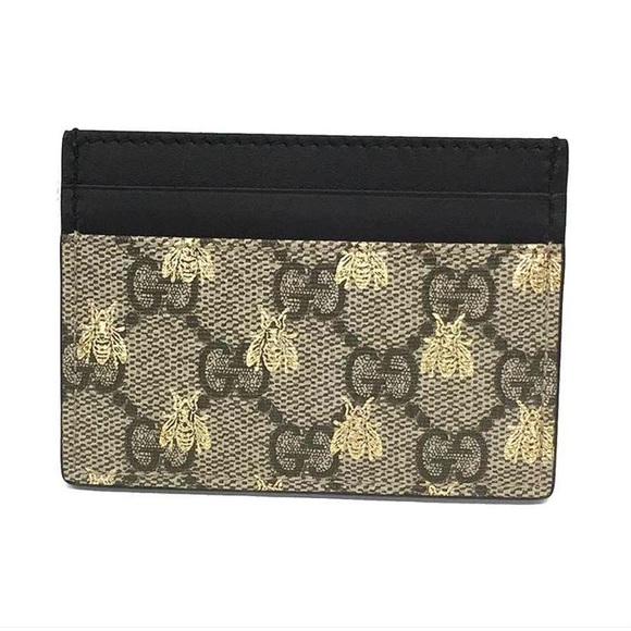 Gucci Other - 🆕💯% Auth Gucci GG Supreme Canvas Bee Card Case Unisex NWT